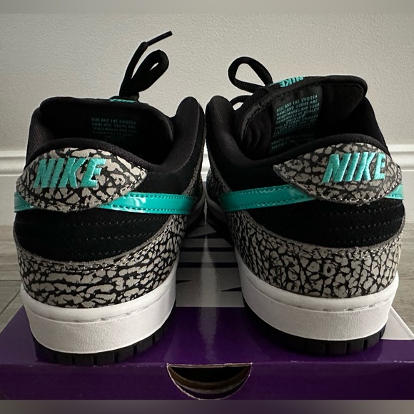 Nike SB Dunk Low Atmos Elephant BQ6817-009 Grey Black Black White Clear Jade 12 - Picture 7 of 12